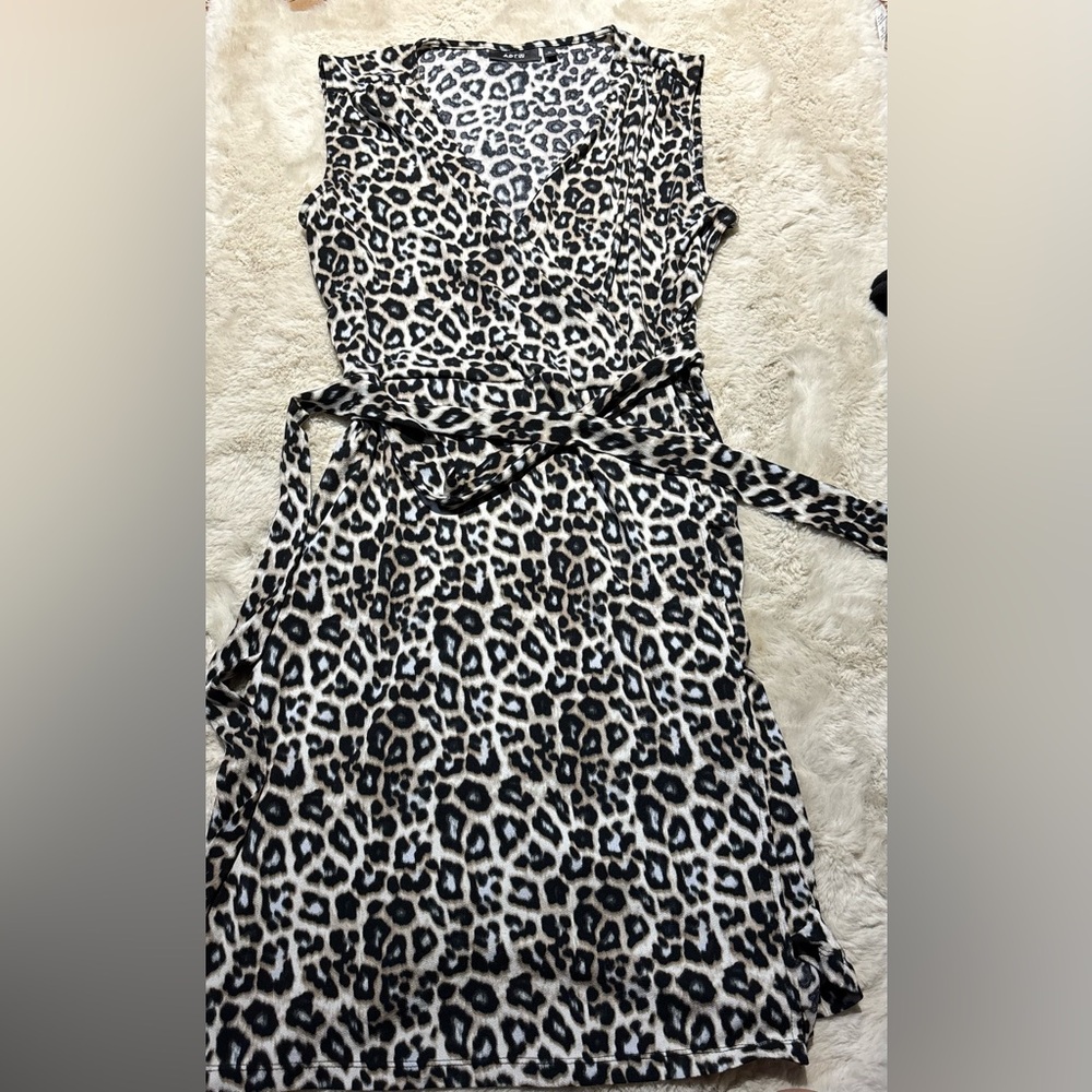 Leopard Print Wrap Dress